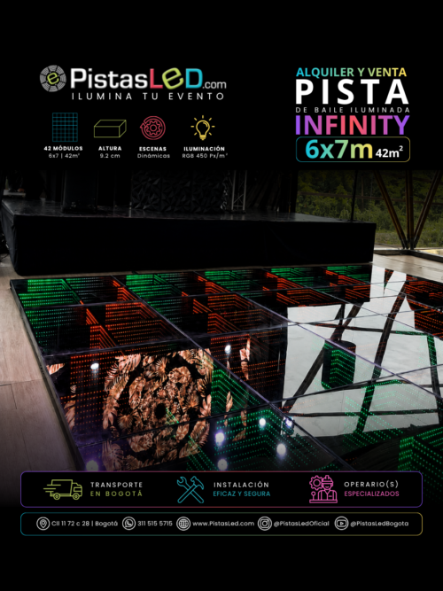 Alquiler de Pista de Baile Infinity LED 6×7 | 42m²